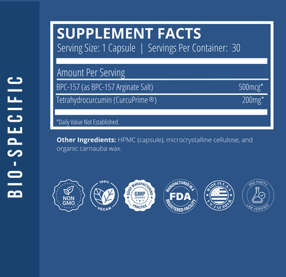 GAXAST® BPC-157 Prime Capsules w/ CurcuPrime
